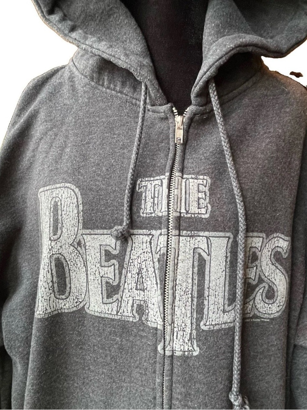 Vintage 2005 The Beatles Zip Up Hoodie Charcoal Grey XXL Apple Corps Band Merch - Picture 4 of 9